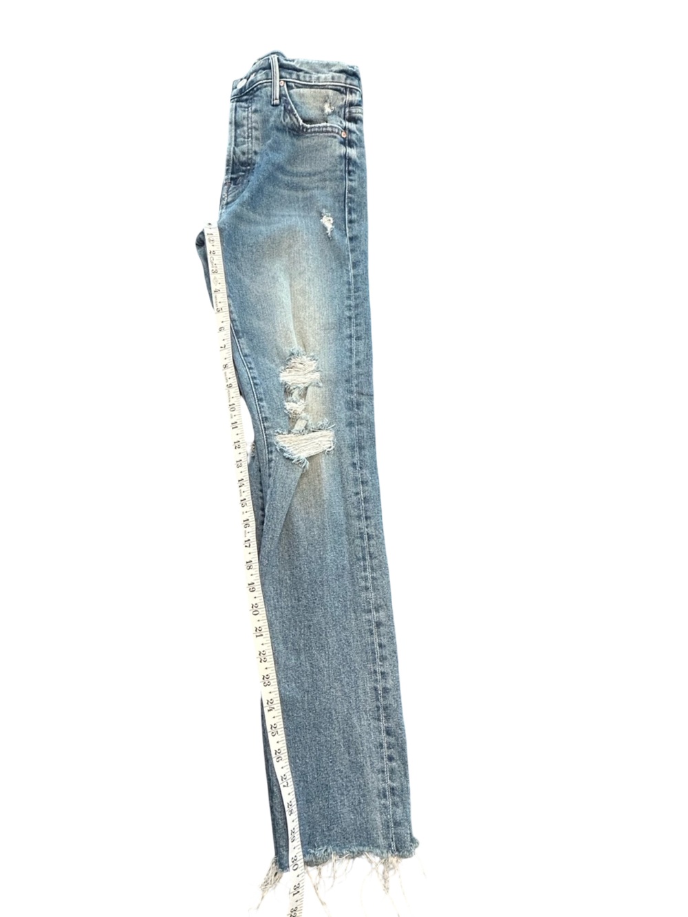 Mother jeans Trickster skimp fray thrill seeker wash raw hem grunge edgy chic 24 - Picture 15 of 15
